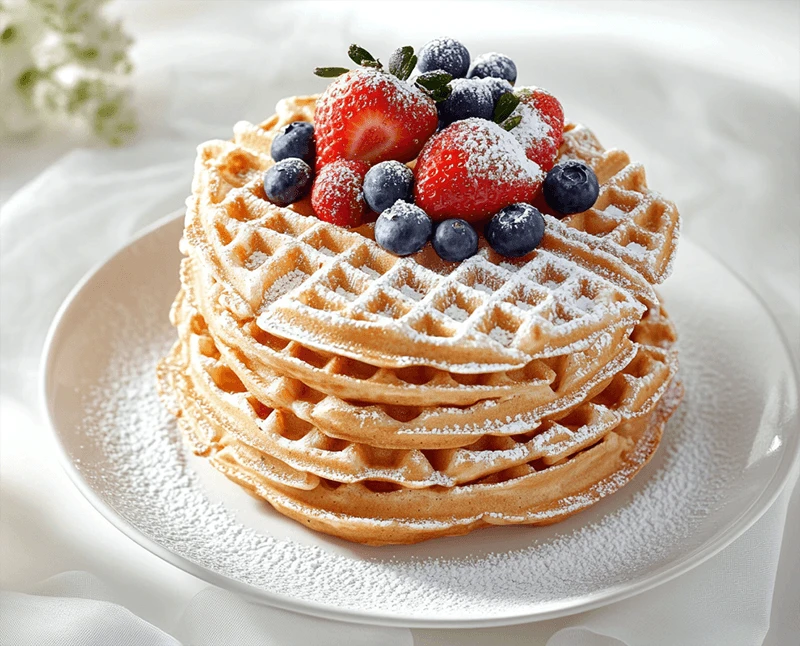 Waffles de avena